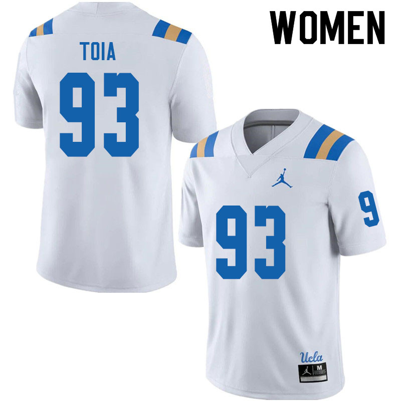 Jordan Brand Women #93 Jay Toia UCLA Bruins College Football Jerseys Sale-White
